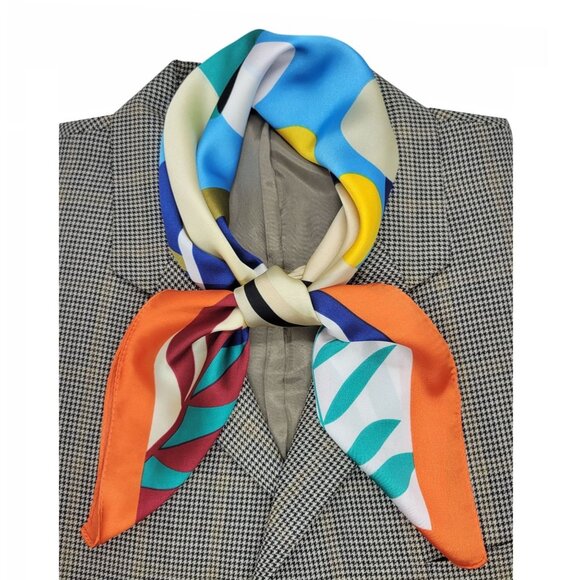 unbranded Other - ✨Elegant Bandana Square Silky Scarf MULTICOLOR Vibrant Style Floral Geometric✨